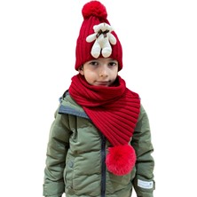 Benittokids Çocuk Ayıcıklı Atkı Bere Takımı 7019