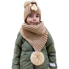 Benittokids Çocuk Ayıcıklı Atkı Bere Takımı 7019