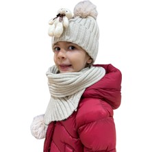 Benittokids Çocuk Ayıcıklı Atkı Bere Takımı 7019