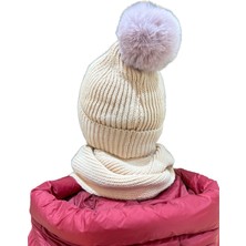 Benitto Kids Benittokids Çocuk Yazı Detaylı Bere Atkı Takımı 7019
