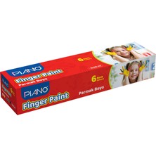 Piano 6'lı Parmak Boya - Renkli - 25X5X5 cm