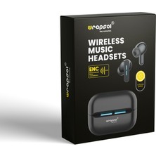 Wrapsol 5.4 Bluetooth Kulaklık ENC Gürültü Engelleme True Wireless Music Headsets