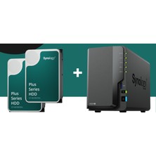 Synology DS224PLUS + 2 Adet Synology 4TB HAT3300 Nas Disk Bundle