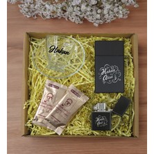 Bk Gift Kişiye Özel Isimli Dtf Cam Kahve Fincanı & Türk Kahvesi & Sigara Kutusu & Çakmak  Seti-4, Sevgiliye , Arkadaşa , Doğum Günü si