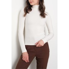 Ravencia Kadın Premium Kalite Balıkçı Yaka Likralı Bluz