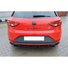 Seat Leon Mk3 Cupra Arka Tampon Splitteri Parlak Siyah 2012-2016
