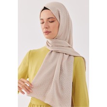 Halka Desen Parlak Jakar Şal - Bej