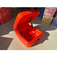 Motosiklet Servis Kurye Çantası Midi Box Turuncu 110 Litre