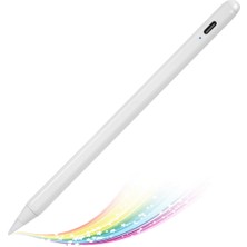 Fuchsia iPad Air 11 Inç 6. Nesil M2 Uyumlu Avuç Içi Red ve Eğim Özellikli Manyetik Yapışan Dokunmatik Kalem