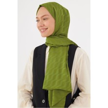 Dalga Desen İpeksi Jakar Şal - Yosun