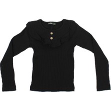 Woorage Kız Çocuk Yakası Fırfırlı Uzun Kollu Body