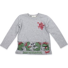 Erkek Çocuk Dinazor Baskılı Tshirt 20811