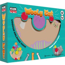 Kumtoys Wooly Cat Ahşap Oyuncak Eğitici Denge Oyunu Çocuk Için Hediye