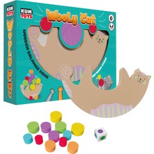 Kumtoys Wooly Cat Ahşap Oyuncak Eğitici Denge Oyunu Çocuk Için Hediye