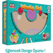 Kumtoys Wooly Cat Ahşap Oyuncak Eğitici Denge Oyunu Çocuk Için Hediye