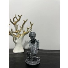 Özel Tasarım 3D Baskı The Godfather Don Vito Corleone Büstü 10CM Gri - Koleksiyonluk Figür