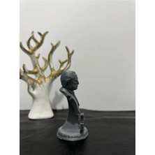 Özel Tasarım 3D Baskı The Godfather Don Vito Corleone Büstü 10CM Gri - Koleksiyonluk Figür