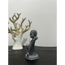 Özel Tasarım 3D Baskı The Godfather Don Vito Corleone Büstü 10CM Gri - Koleksiyonluk Figür