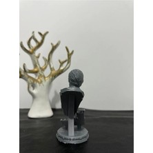 Özel Tasarım 3D Baskı The Godfather Don Vito Corleone Büstü 10CM Gri - Koleksiyonluk Figür