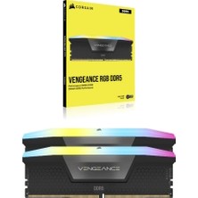 Corsaır Vengeance Rgb 32GB (2X16GB) 6000MHZ Ddr5 C30 1,40V Expo & Xmp Ram (CMH32GX5M2B6000Z30W)