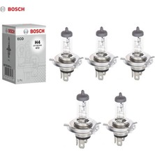 H4 Uzun-Kısa (5 Adet) 60W/55W Beyaz Halojen Ampul