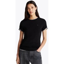 Kadın Slim Fit T-Shirt - Siyah