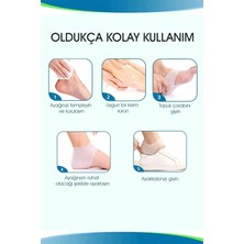 Demans Life Topuk Gömleği Topuk Diken Önleyici 1 Çift Silikon Esnek Ayak Çatlak Tabanlık Nasır Çorabı