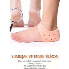 Demans Life Topuk Gömleği Topuk Diken Önleyici 1 Çift Silikon Esnek Ayak Çatlak Tabanlık Nasır Çorabı