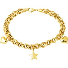 Bilezikci Pandora Charmlı 14 Ayar Sevgi Bilekliği