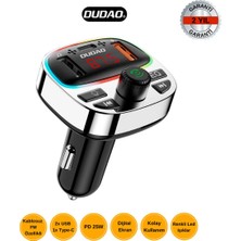 R2PRO+ - Pd 25W Araç Içi Çakmaklık Şarj Cihazı ve Fm Transmitter – Dijital Ekran ve Rgb Işık