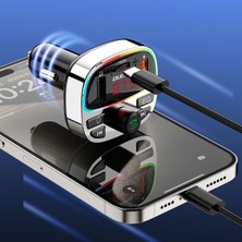 R2PRO+ - Pd 25W Araç Içi Çakmaklık Şarj Cihazı ve Fm Transmitter – Dijital Ekran ve Rgb Işık