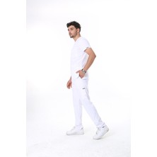 Tbuniform Beyaz Likralı Üniforma