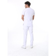 Tbuniform Beyaz Likralı Üniforma
