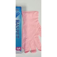 Has-pet Pembe Nitril Pudrasız   Eldiven  1 Paket [100 Adet ]  Small  Beden