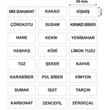 48 Adet Baharatlık Etiketi Kavanoz Etiketi