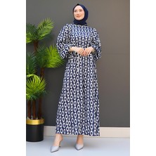 Zincir Model Elbise Lacivert