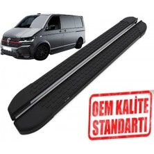 Tunax Caravelle T6 Uzun Şase 2015 - 2023 Araca Özel Nevada Siyah Yan Basamak