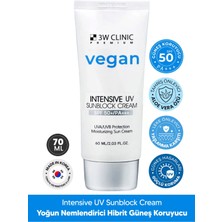 Yoğun Nemlendirme Etkili Vegan Hibrit Güneş Kremi Spf 50 Pa +++ 3W Clınıc Premium Vegan Uv Sun 60ML