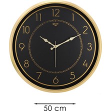 Galaxy Gold Çerçeve Latin Rakam Duvar Saati 50CM