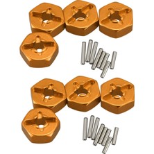 Studios 8x Alüminyum Alaşım 12MM Birleştirici Tekerlek Hub Hex Adaptörü Yükseltmeler Için 144001 1/14 Rc Araba Yedek Parçaları, Sarı (Yurt Dışından)