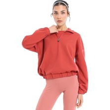 Burgos Kadın Turuncu Günlük Stil Sweatshirt 24KK012-KRMT