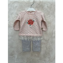 Nurcan Bebe Eteği Küpürlü Güllü Elbise