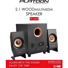 Platoon 2+1 Speaker Usb/sd/fm Blutooth'lu Pc Bilgisayar Hoparlörü