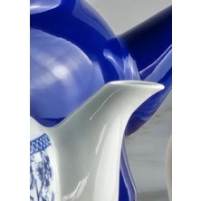 Hometarz Alev Emaye Porselen Çaydanlık Takımı - Emaye Kettle Porselen Demlik - 3.5 Litre