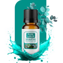 Pure Lueur Okaliptus Esansiyel Koku Yağı,uçucu Yağ,difüzör ve Buhurdanlık Esans Yağı, Oda ve Ortam Kokusu 10 ml