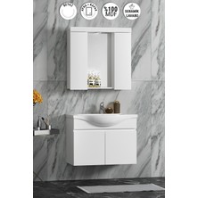 Özceden Yıldız Banyo Dolabı 80 cm Asma Beyaz Mdf