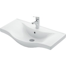 Özceden Yıldız Banyo Dolabı 80 cm Asma Beyaz Mdf