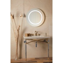 Ortakçı Design LED Ayna | Yuvarlak Ledli Banyo Aynası  | Dekoratif Ledli Ayna - 60*60