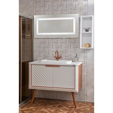 Ortakçı Design LED Ayna | Dikdörtgen Ledli Banyo Aynası  | Dekoratif Ledli Ayna - 100*50 cm