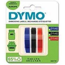 DYMO S0847750 Kabartma Şerit, 9 mmx3 mt  3 lü Bls K-S-M